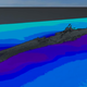 A sonogram shows the HMS Tarpon—resting nearly upright—at the bottom of the North Sea. (Image: JD-Contractor A/S)